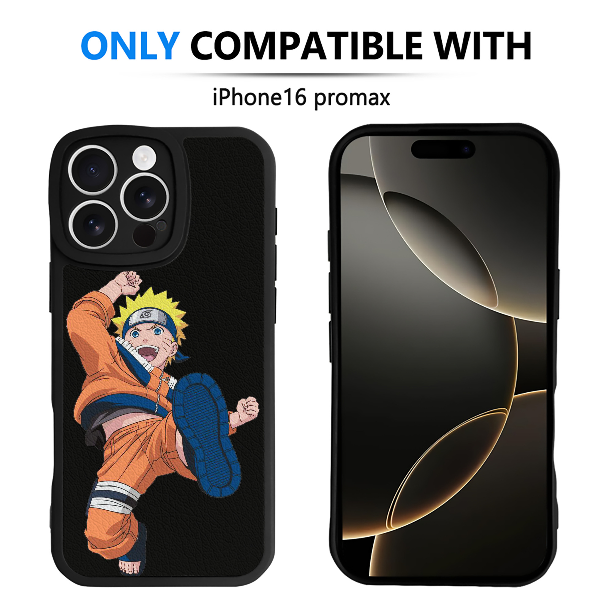 （画像用） NARUTO -ナルト- うずまき ナルト Uzumaki Naruto 【iPhone 16シリーズ対応】シリコンスマホケース（レザー調） 材質：シリコン